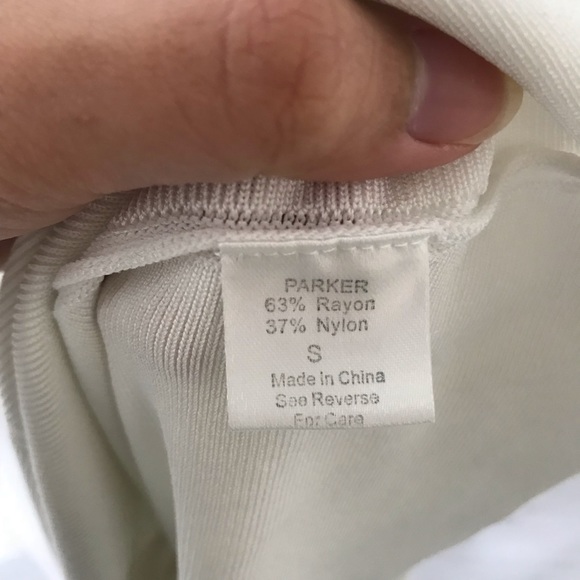 White Ribbed Knit Cut Out Sleeveless Flare Dress - Picture 3 of 5